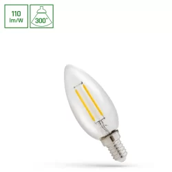 1W 2700K E27 LED lemputė COG žvakutė