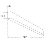 Lubinis šviestuvas Linelio points 318 CCT DIMM AZ5671