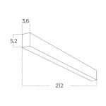 Lubinis šviestuvas Linelio points 212 CCT DIMM AZ5670