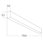 Lubinis šviestuvas Linelio points 120 CCT DIMM AZ5669