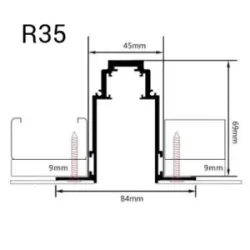 12W Magnetinės sistemos šviestuvas 5391 M35 4000K