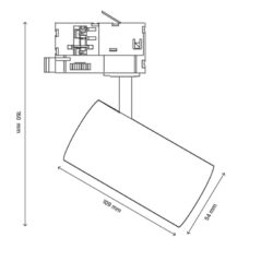 16W 48V magnetinis šviestuvas Neon M 3000K sistemai Shift