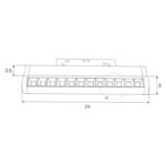 12W magnetinis šviestuvas Linear Zigbee M0019Z