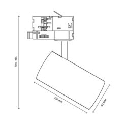 3F Track šviestuvas Isquia 13W Baltas