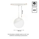 5W 48V magnetinis šviestuvas Globe P 3000K sistemai Shift baltas